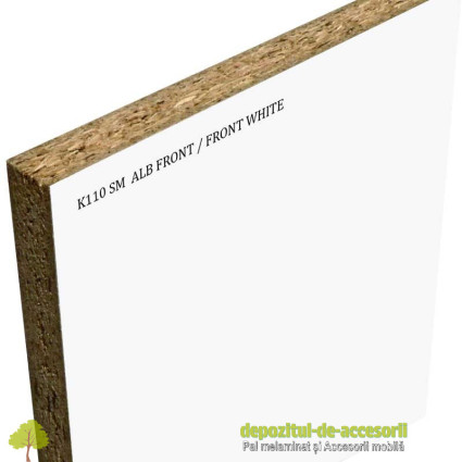 PAL Melaminat ALB FRONT K110 SM grosimea de 16mm Krono