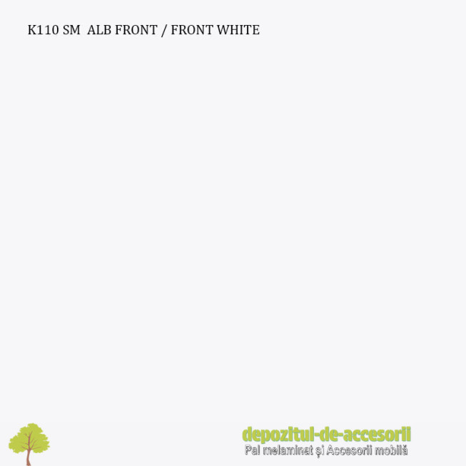 PAL Melaminat ALB FRONT K110 SM grosimea de 16mm Krono