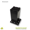 Picior mobilier H80mm profil aluminiu patrat 40x40mm, reglabil, negru