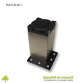 Picior mobilier H80mm profil aluminiu patrat 40mm, reglabil, sampanie