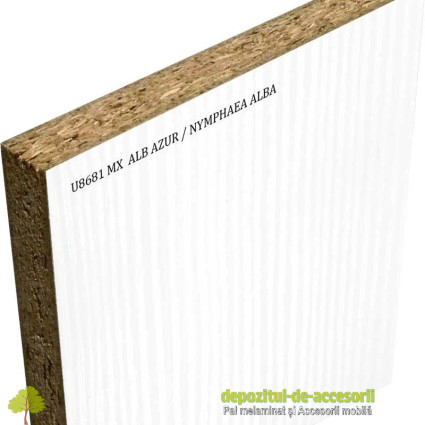 PAL Melaminat Alb azur (Nymphaea Alba) U8681 MX 18mm