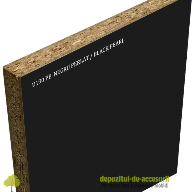 PAL Melaminat Negru perlat U190 PE Krono Ucraina 2800x2070x18mm