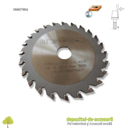 Pânză incizor circular Ø120mm Stehle 24 dinti conica