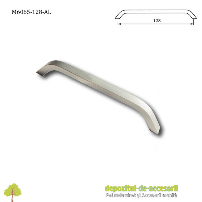 Mâner mobilier Aluminiu M6065-128-AL Satinat