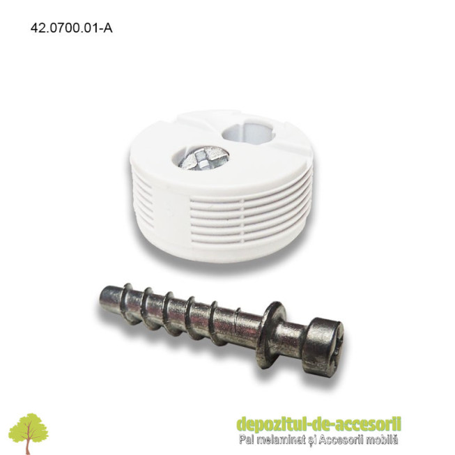 Demontabil de corp cu surub, alb, Blum 42.0700.01