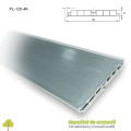 Plintă 120mm aluminiu periat, lungime 4m, Kapsan