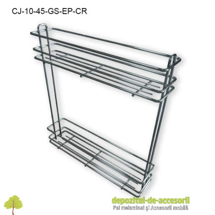 Coș Jolly 100x450mm cromat glisiere Salice extragere partiala