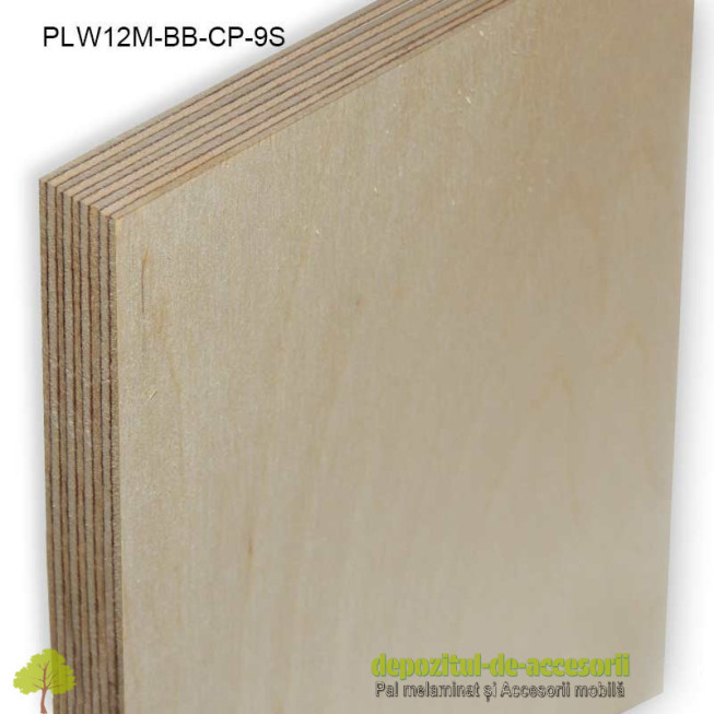 Placaj Mesteacan stratificat 2500x1250x9mm finisaj BB/CP