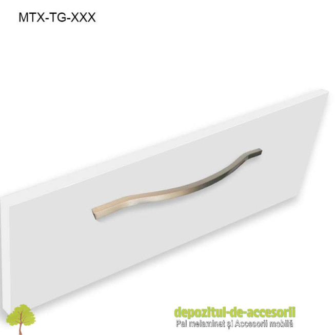 Maner mobilier MTX-TG-416, INOX 416mm, sampanie