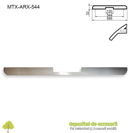 Maner mobilier MTX-ARX-544, INOX 544mm sampanie