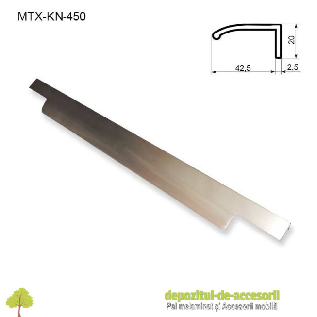 MAner mobilier MTX-KN-450, INOX 450mm sampanie