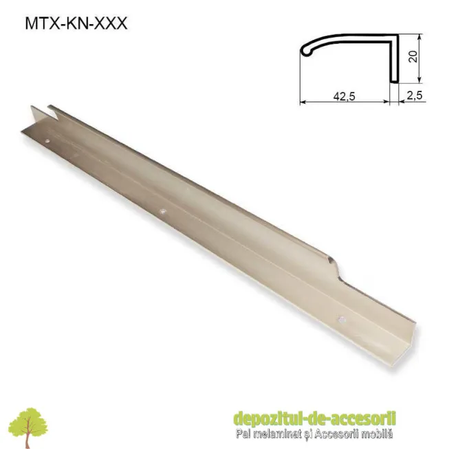 MAner mobilier MTX-KN-450, INOX 450mm sampanie