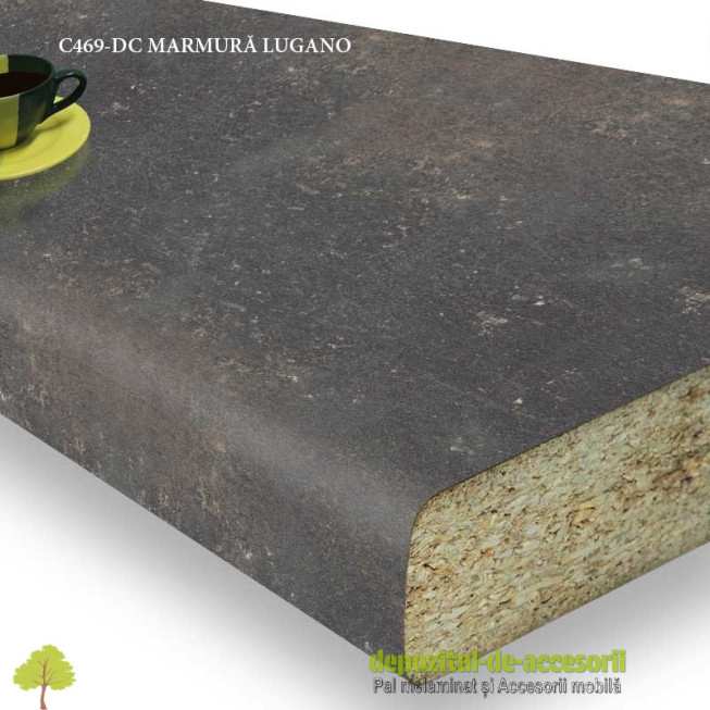 Blat bucatarie MARMURĂ LUGANO C469-DC 38x600x4100mm Swiss Krono