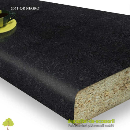 Blat bucatarie NEGRO 2061-QR 38x600x4100mm Swiss Krono