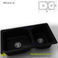 Chiuveta cu 2 cuve marmura compozita 213-12 Granit negru