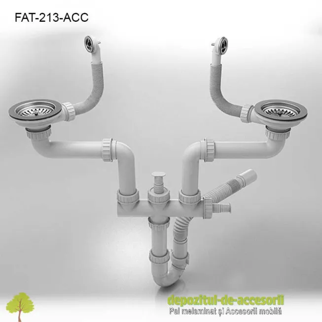 Chiuveta cu doua cuve Granixit compozit 213-324 Coastline 900x490mm