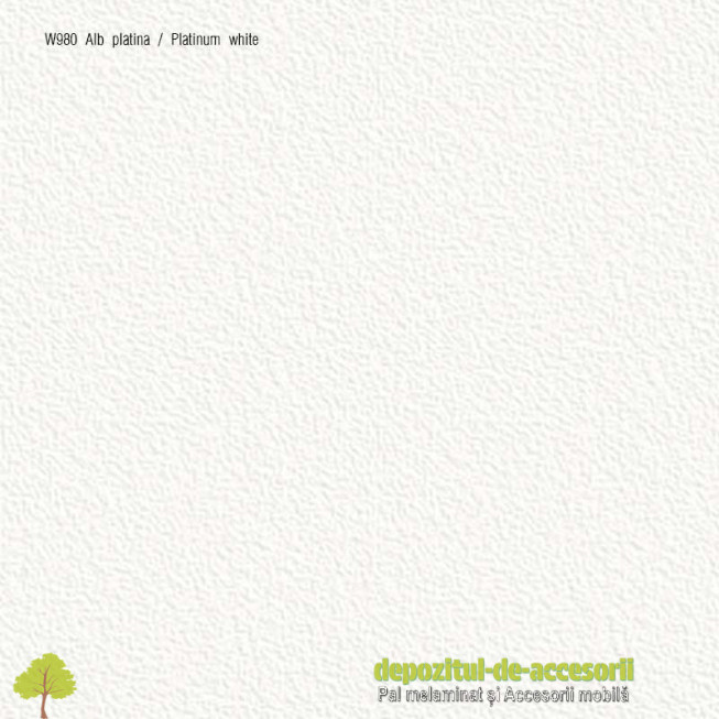 Detaliu PAL Melaminat Alb platină W980-ST2