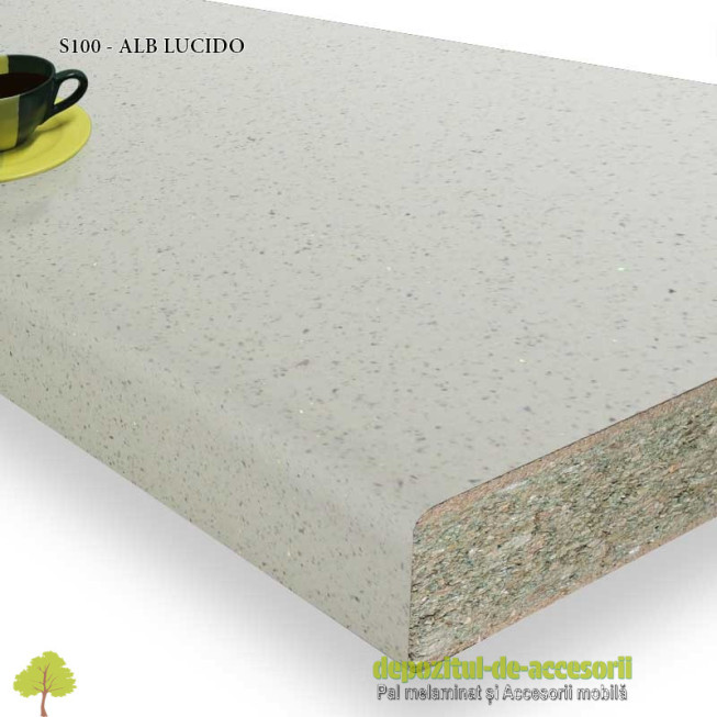 Blat bucătărie ALB LUCIDO S100 38x600x4200 Ricci Italia