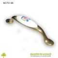 Mâner antichizat ceramic floare 96mm C701