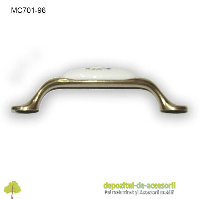 Maner antichizat ceramic floare 96mm C701