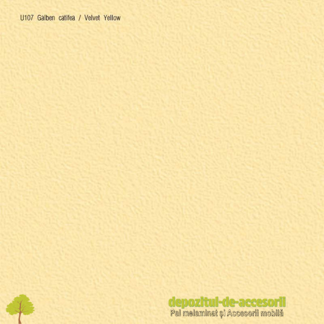 Detaliu PAL Melaminat Galben catifea U107-ST9