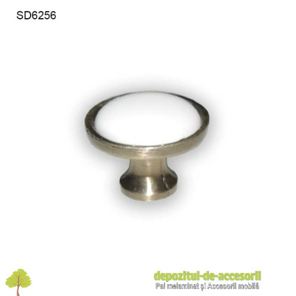 Buton antichizat ceramic alb SD6256 Ø32mm