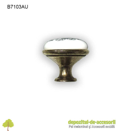 Buton antichizat ceramic auriu B7103AU 25mm
