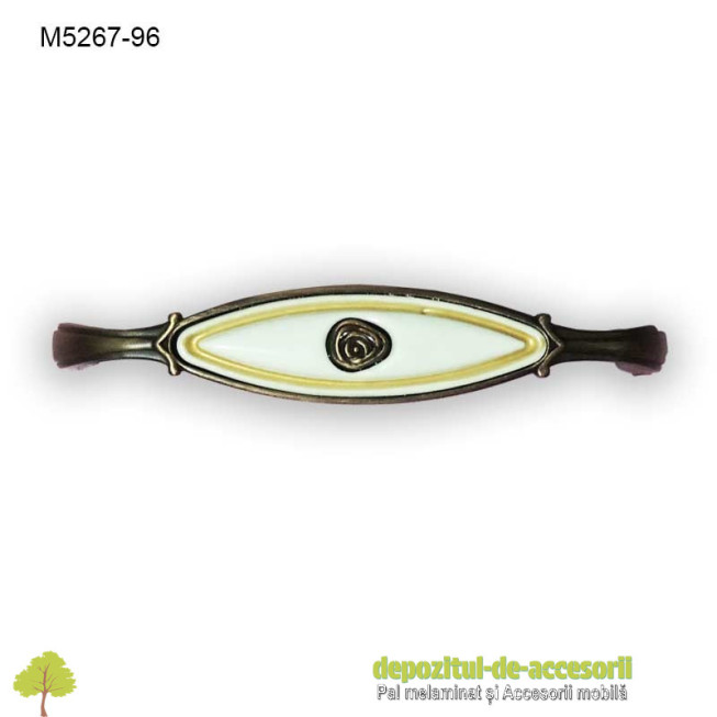 Maner antichizat ceramic M5267 96mm