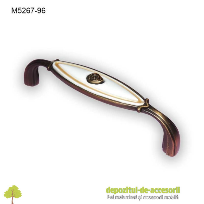 Maner antichizat ceramic M5267 96mm