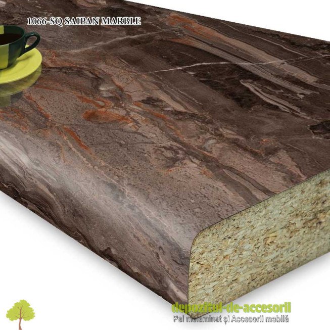 Blat bucatarie SAIPAN MARBLE 1066-SQ 38x600x4100 Krono Swiss