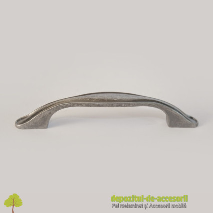 Maner mobilier 1377 antic gri 96mm