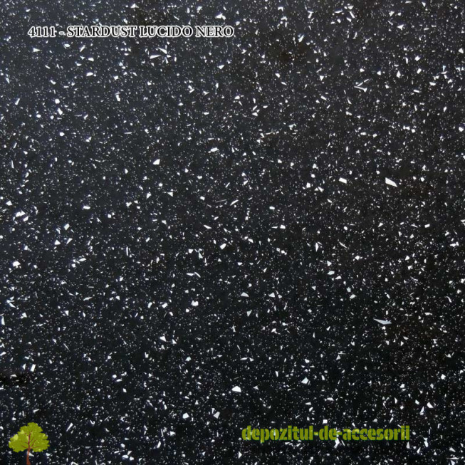 Blat bucătărie STARDUST LUCIDO NERO lucios 4111 38x600x4300 Ricci Italia