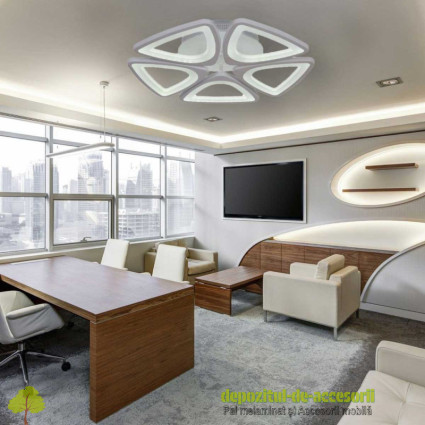 Lustră LED DL75L005 HYGIEA 80W, cinci brațe, trei culori, telecomandă