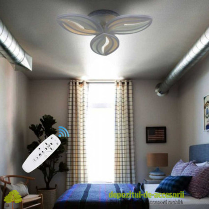Lustră LED DL75L013 DORIS 50W, trei brațe, trei culori, telecomandă
