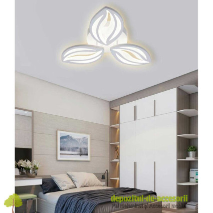 Lustră LED DL75L013 DORIS 50W, trei brațe, trei culori, telecomandă