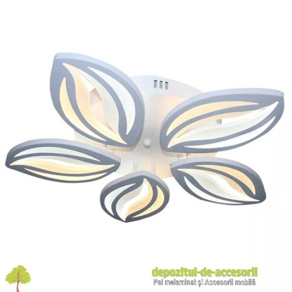 Lustră LED DL75L015 DORIS 80W, cinci brațe, trei culori, telecomandă