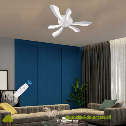 Lustră LED DL75L033 HEKTOR 40W, șase brațe, trei culori, telecomandă