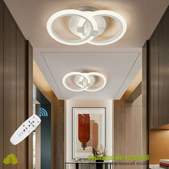 Lustră LED DL75L042 CYBELE 36W, două brațe, trei culori, telecomandă