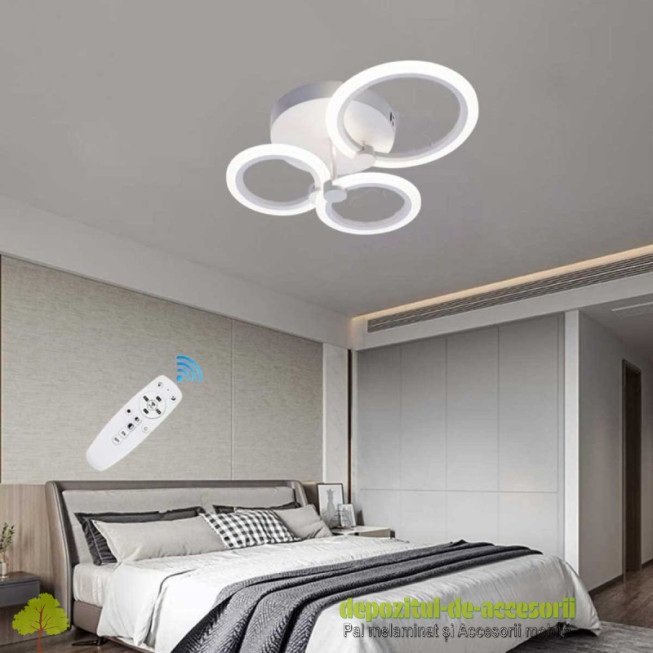 Lustră LED DL75L043 CYBELE 40W, trei brațe, trei culori, telecomandă