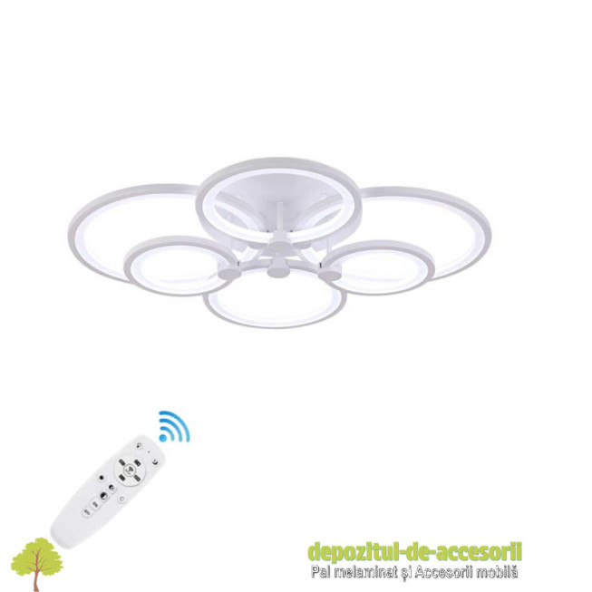 Lustră LED DL75L046 CYBELE 100W, sase brate, trei culori, telecomandă