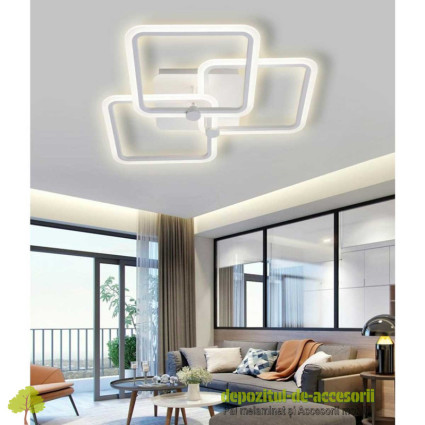 Lustră LED DL75L053 HEBE 80W, trei brate, trei culori, telecomandă