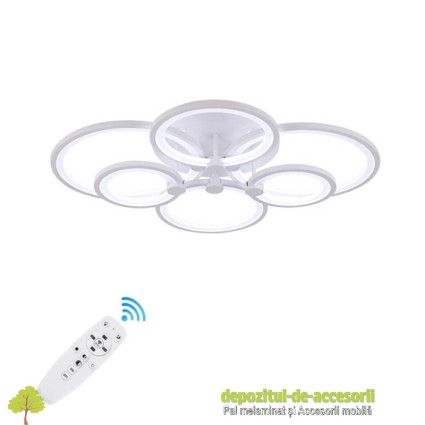 Lustră LED DL75L048 JUNO 96W, opt brate, trei culori, telecomandă