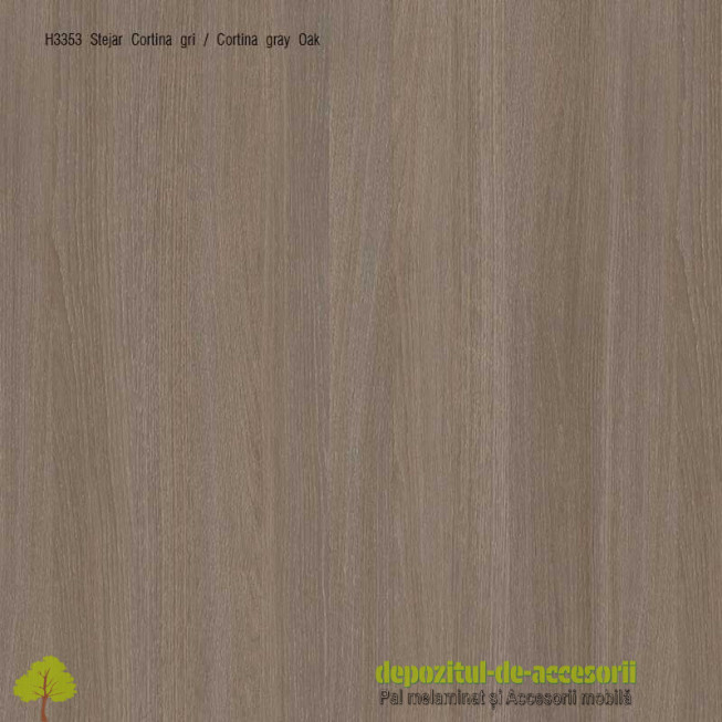 PAL Melaminat Stejar Cortina gri H3353-ST11