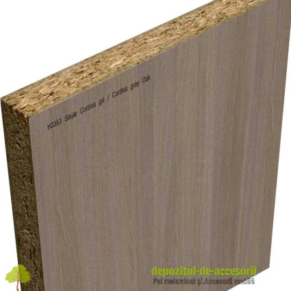 PAL Melaminat Stejar Cortina gri H3353-ST11