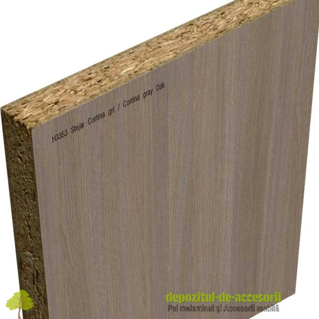 PAL Melaminat Stejar Cortina gri H3353-ST11