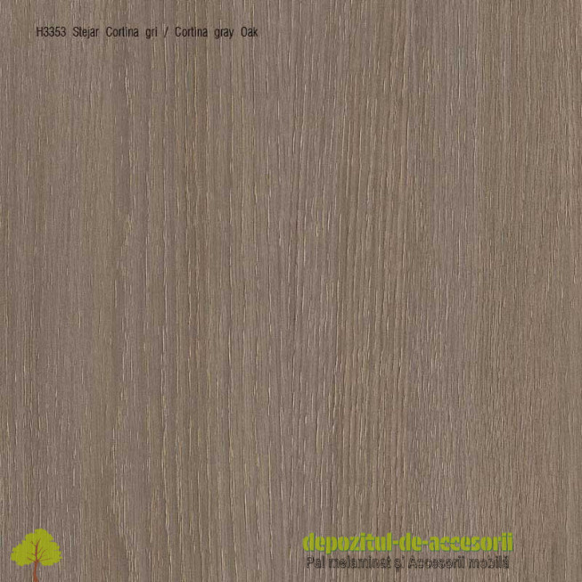 Detaliu PAL Melaminat Stejar Cortina gri H3353-ST11