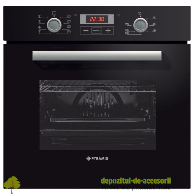 Cuptor electric incorporabil Pyramis 60IN 3021, clasa A, 8 functii