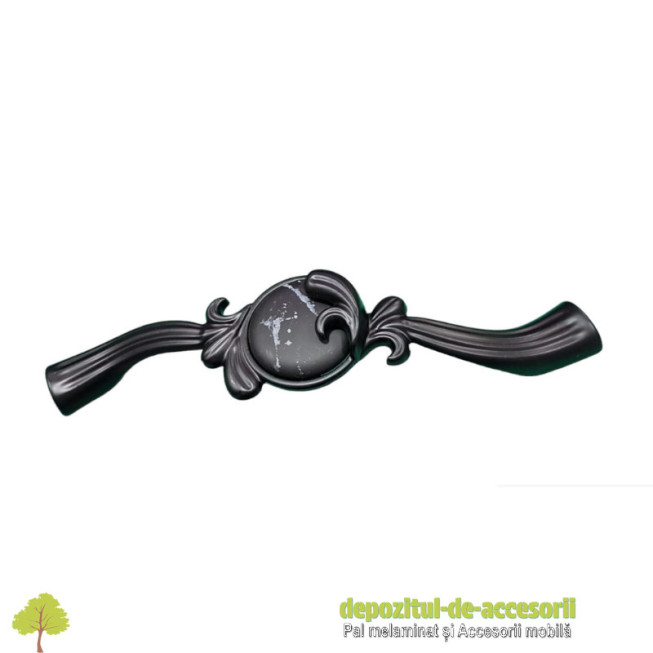 Mâner mobilier M-K425 negru modern 160mm
