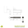 Push to open K PUSH TECH 20mm ascuns, buffer, antracit