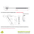 Telescop cu gaz K12 ridicare, lungime 244mm, 50N